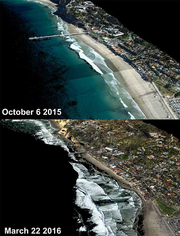 Image: Aerial views of San Diego’s La Jolla Shores beach show El Niño-related erosion