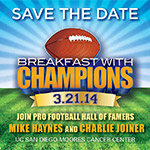 Football Legends Champion Prostate Cancer Research March 21