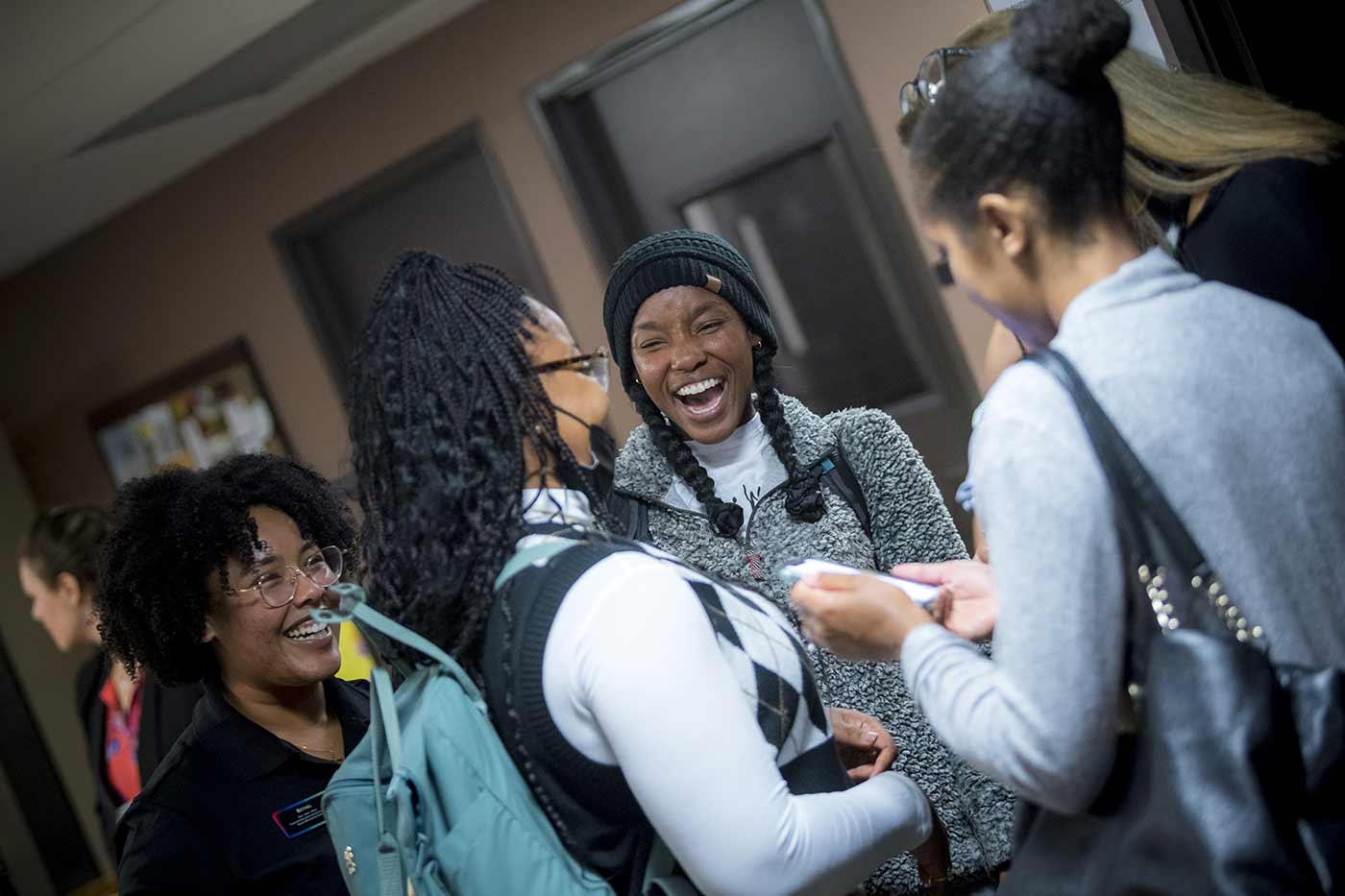 Students at the event.