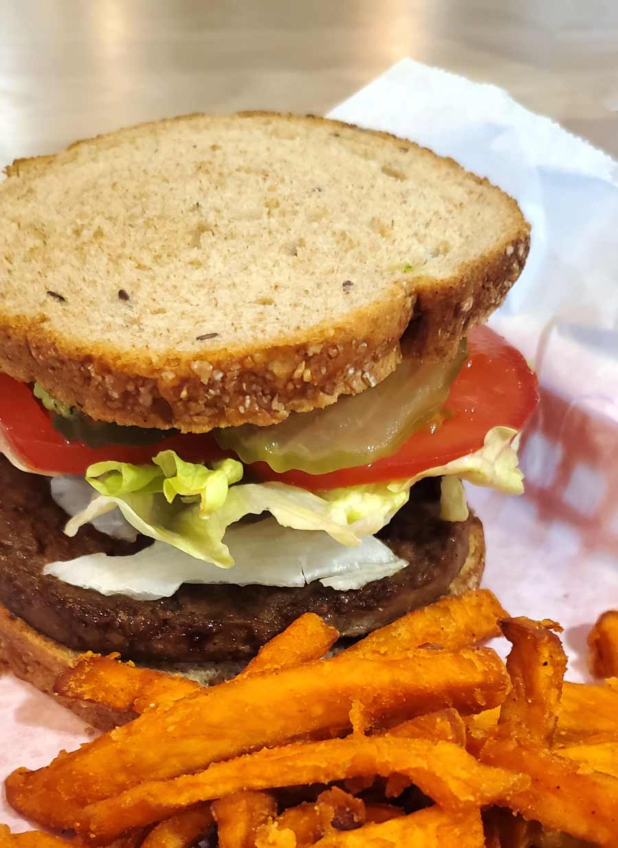 burger and fries