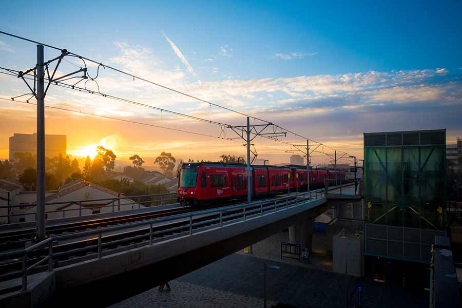 San Diego Blue Line trolley.