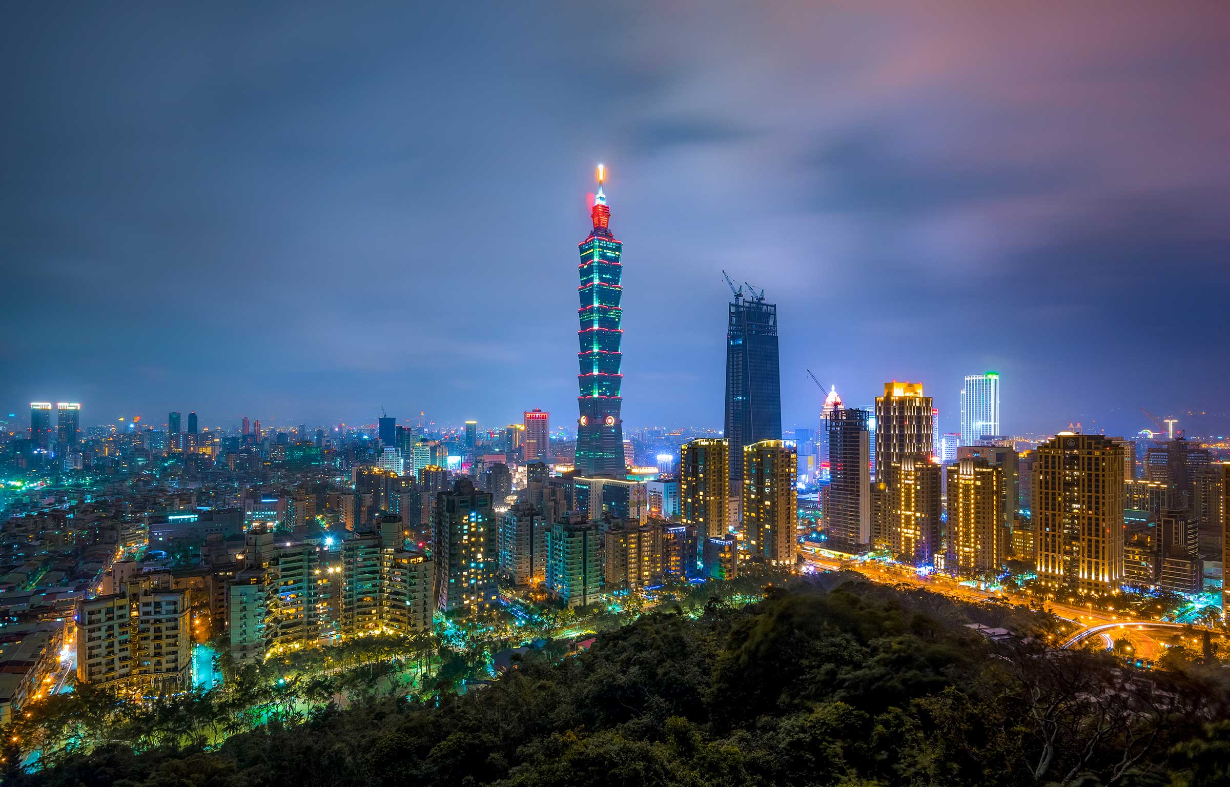 Taipei skyline.