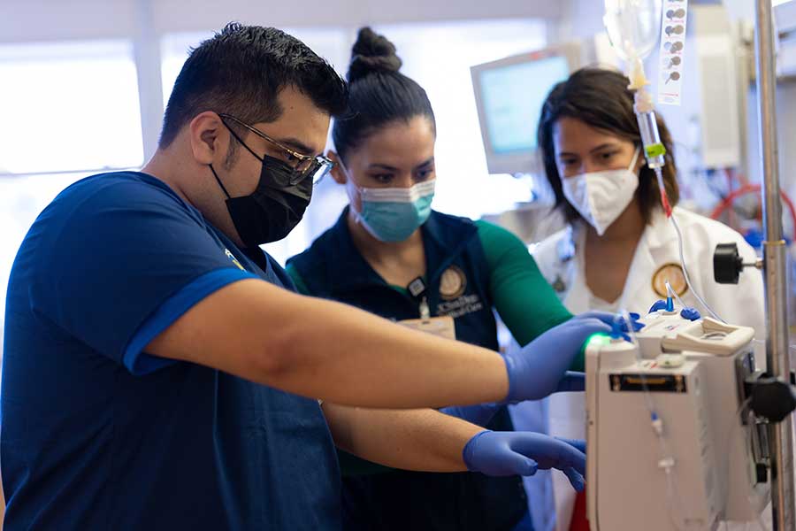 Christopher received hands-on training in the Medical Surgical Unit at UC San Diego Medical Center in Hillcrest.