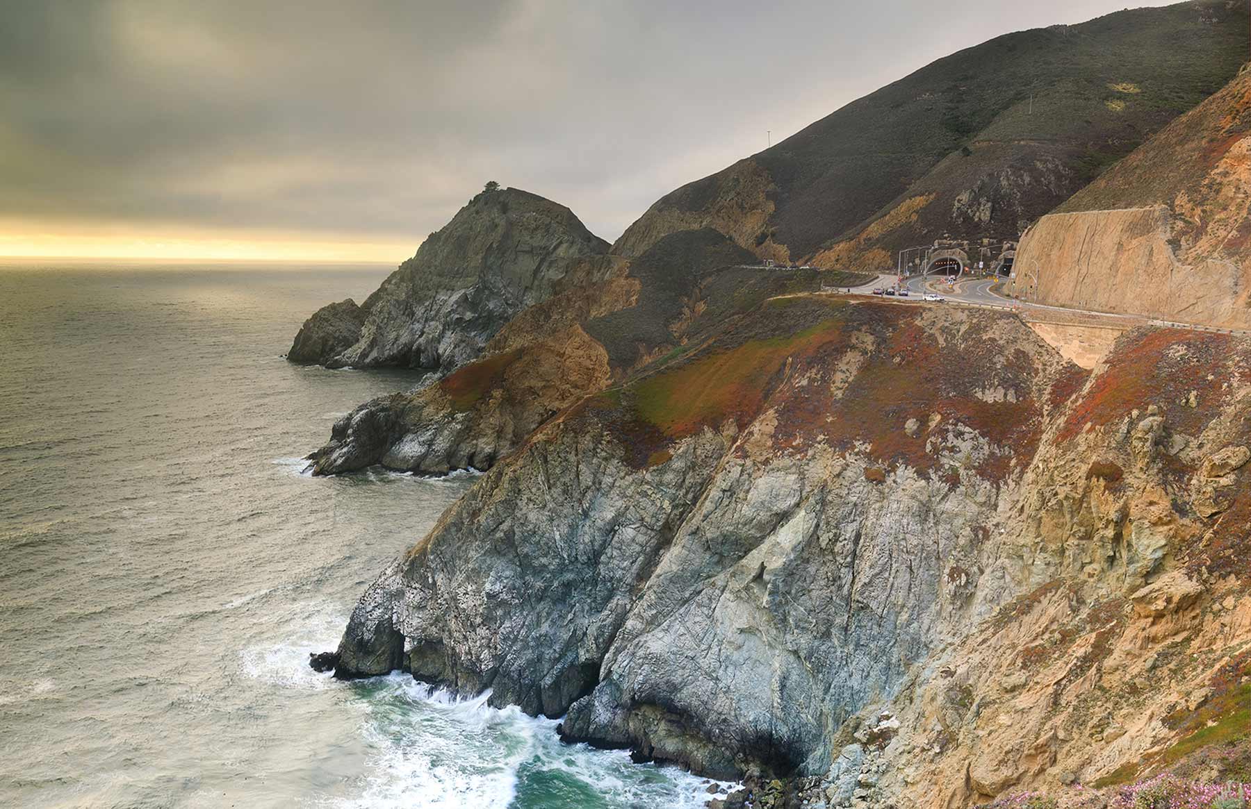 Devil's Slide in San Mateo County, California.