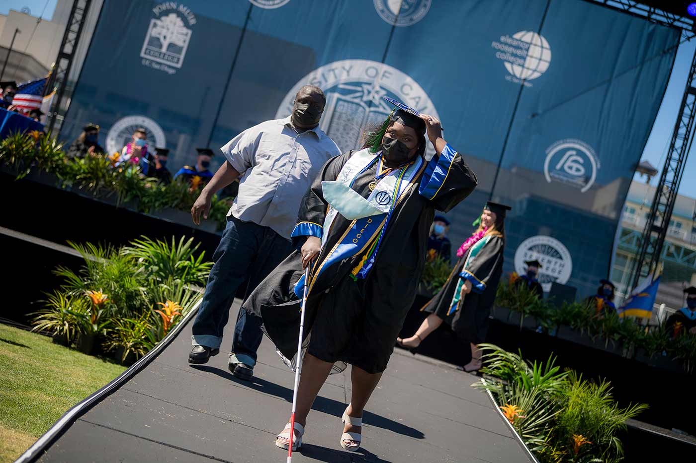 Shakur Collins at commencement.