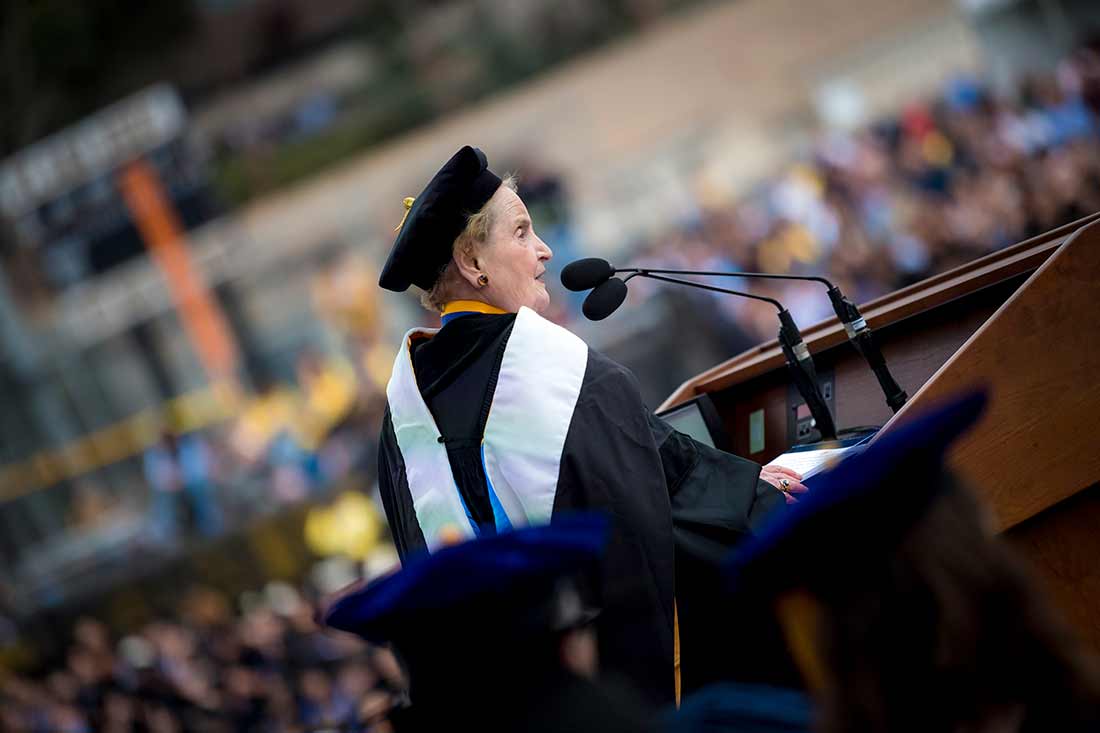 2019 UC San Diego keynote speaker Madeleine Albright