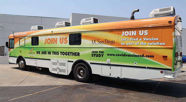 UC San Diego COVID-19 mobile clinic bus
