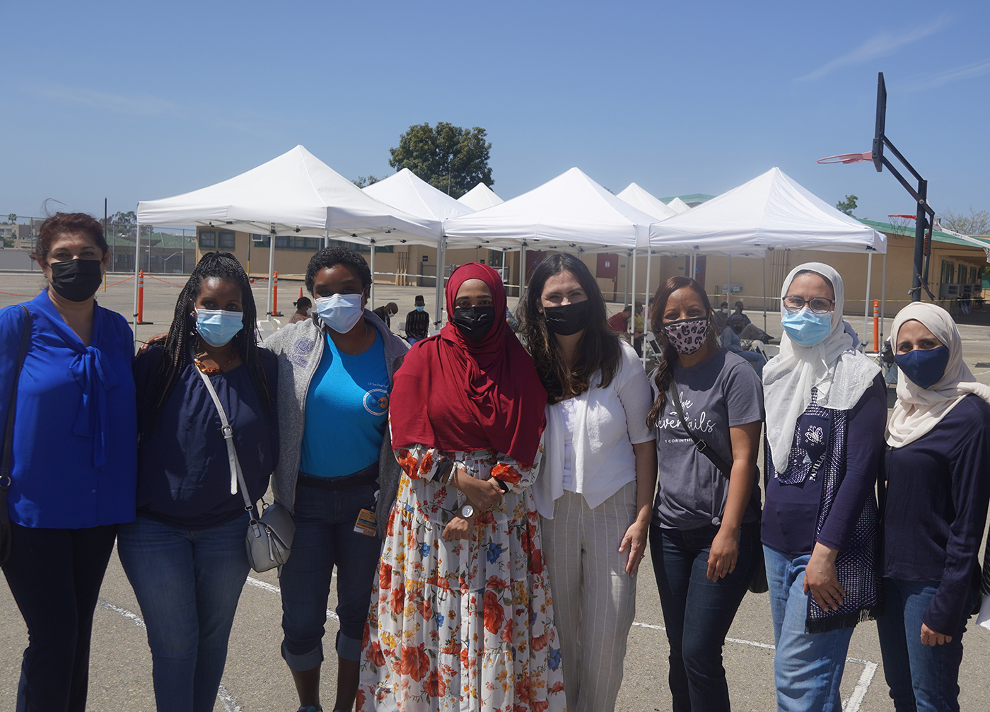 Refugee Health Unit team with community health care workers.