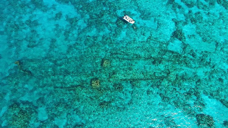 Aerial View Image of the Darlington shipwreck