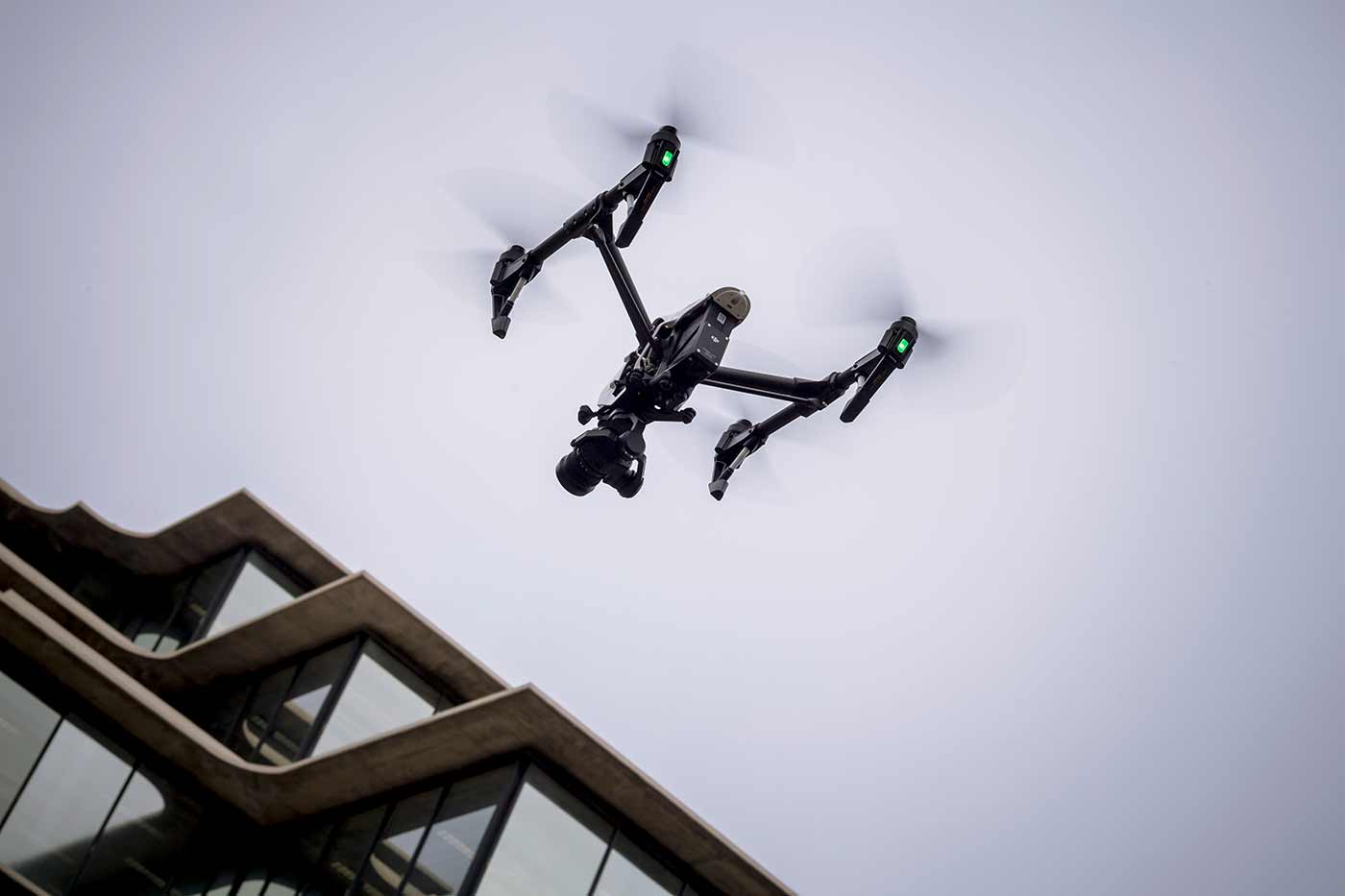 Drone above Geisel Library