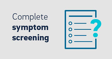 complete symptom screening illustration.