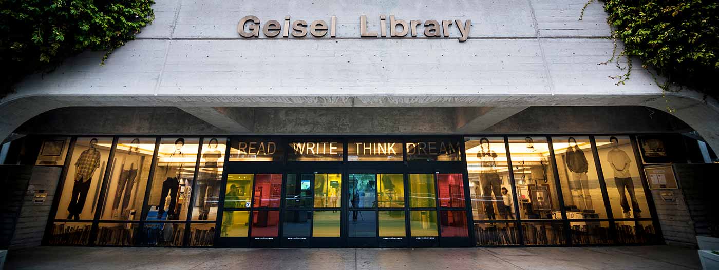 entrance on Geisel Library.