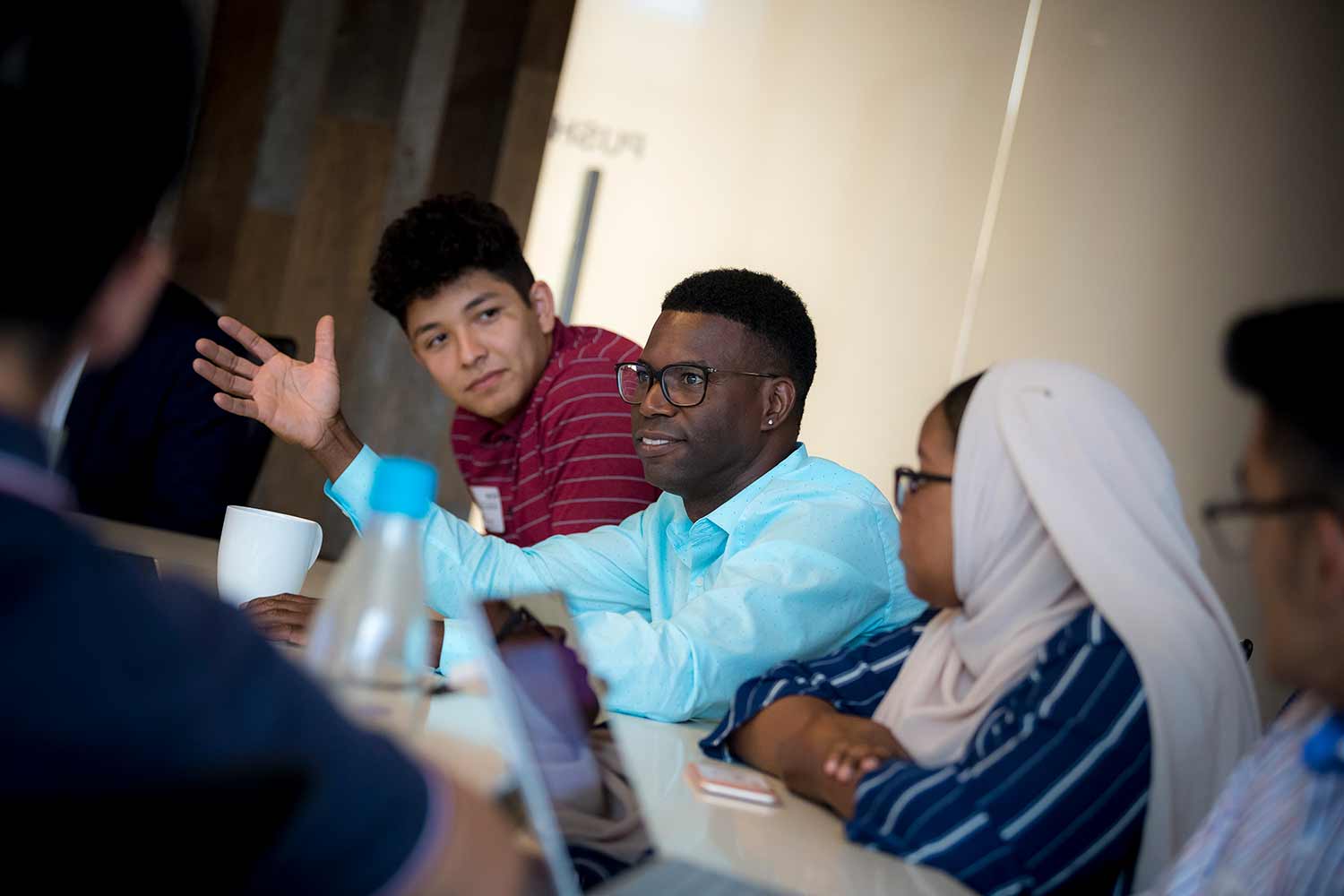 Gentry Patrick with students from new STEM program