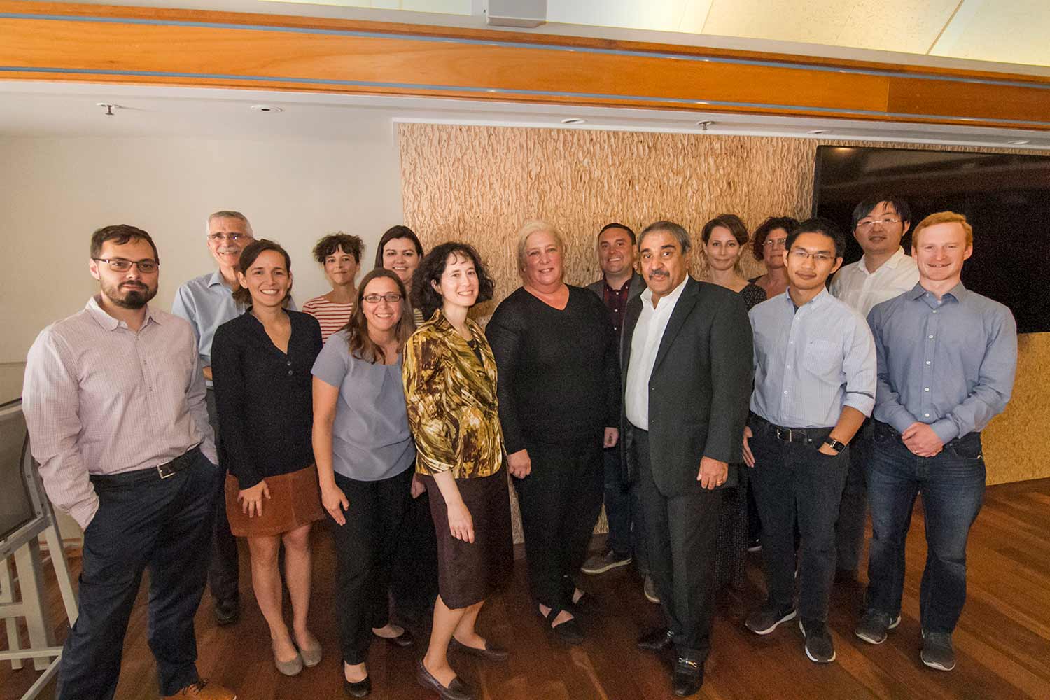 UC San Diego Chancellor Khosla with the 2017-2018 Hellman Fellows