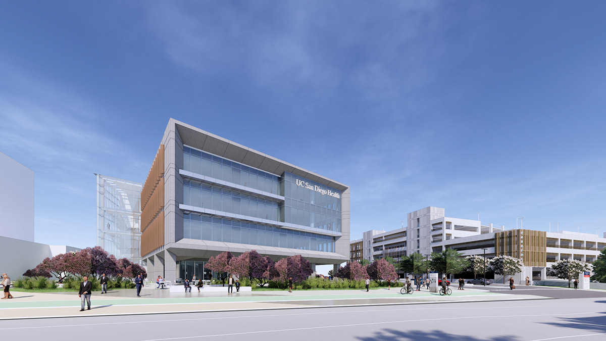 Rendering Phase One Outpatient Pavilion Hillcrest Campus.