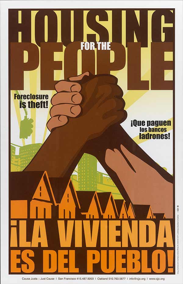 Housing for the People, Foreclosure is theft poster