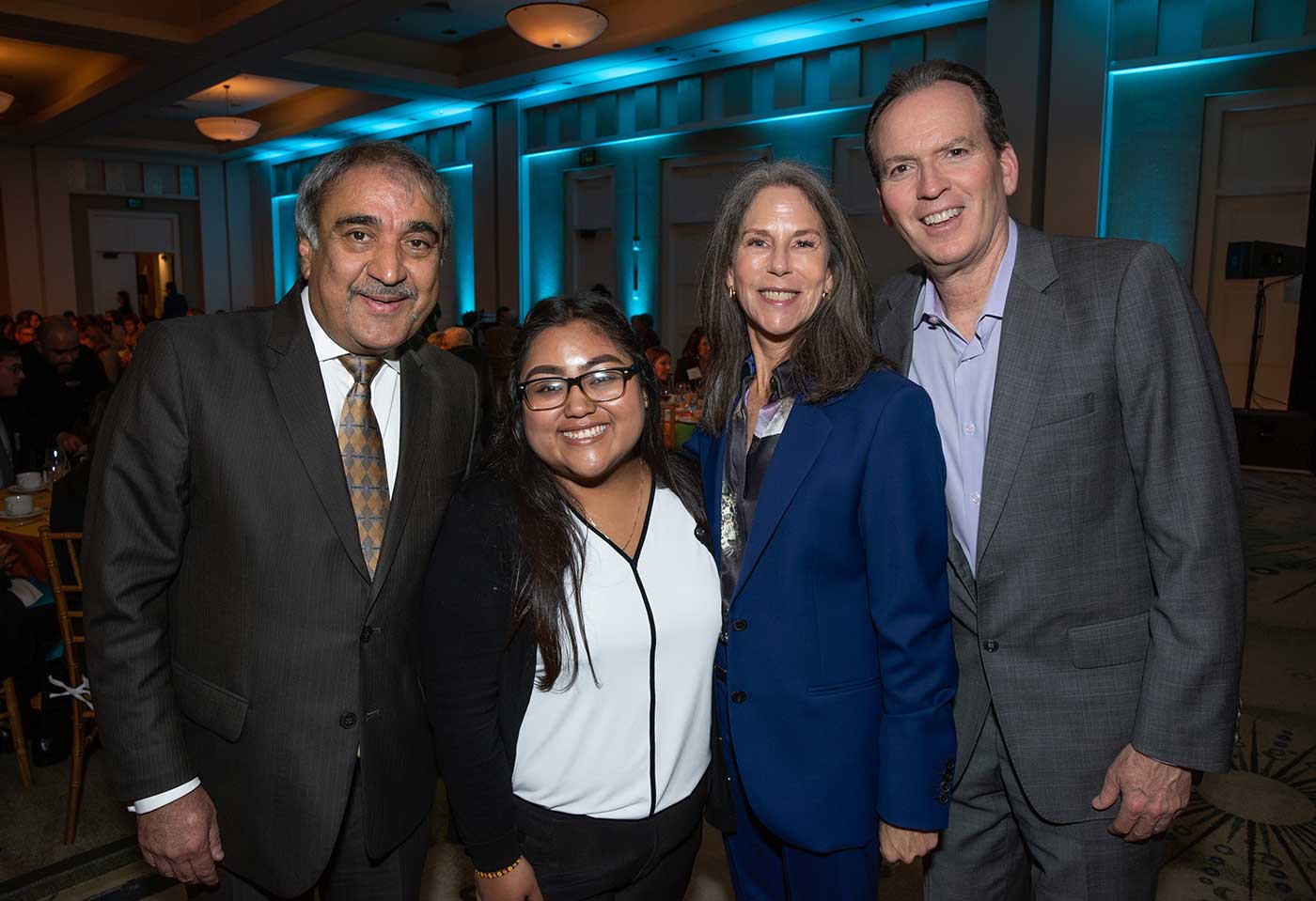 Chancellor Khosla, Nidya Preza Campos, Karen and Jeff Silberman.