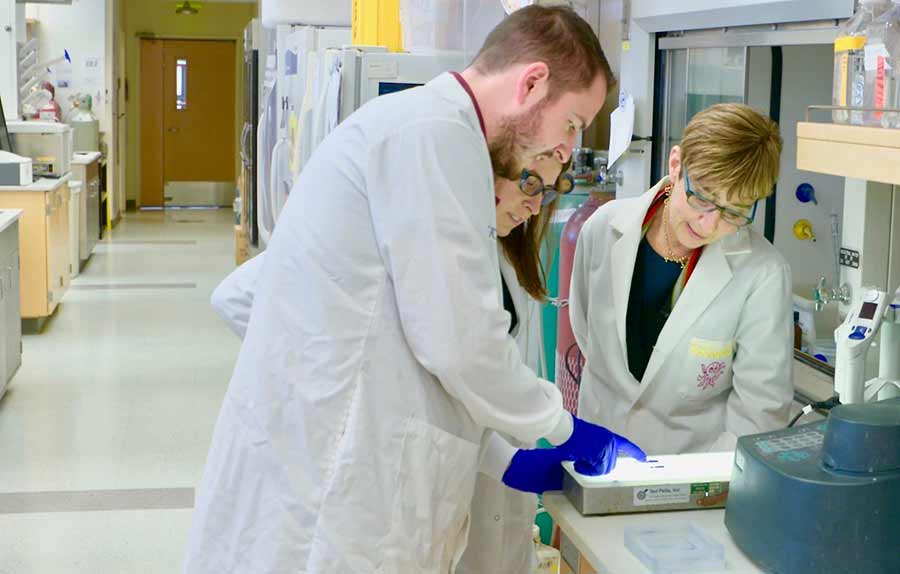 Alexandra Newton and members of her lab.