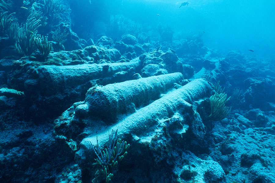 Underwater image of the Manilla wreck site
