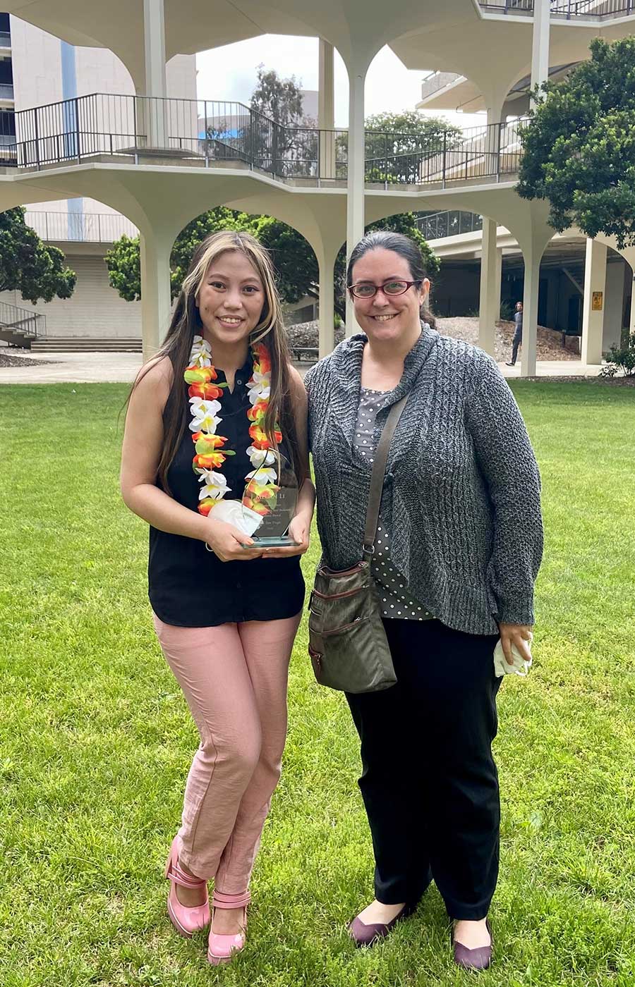 Megan Li with Karin Sandstrom.