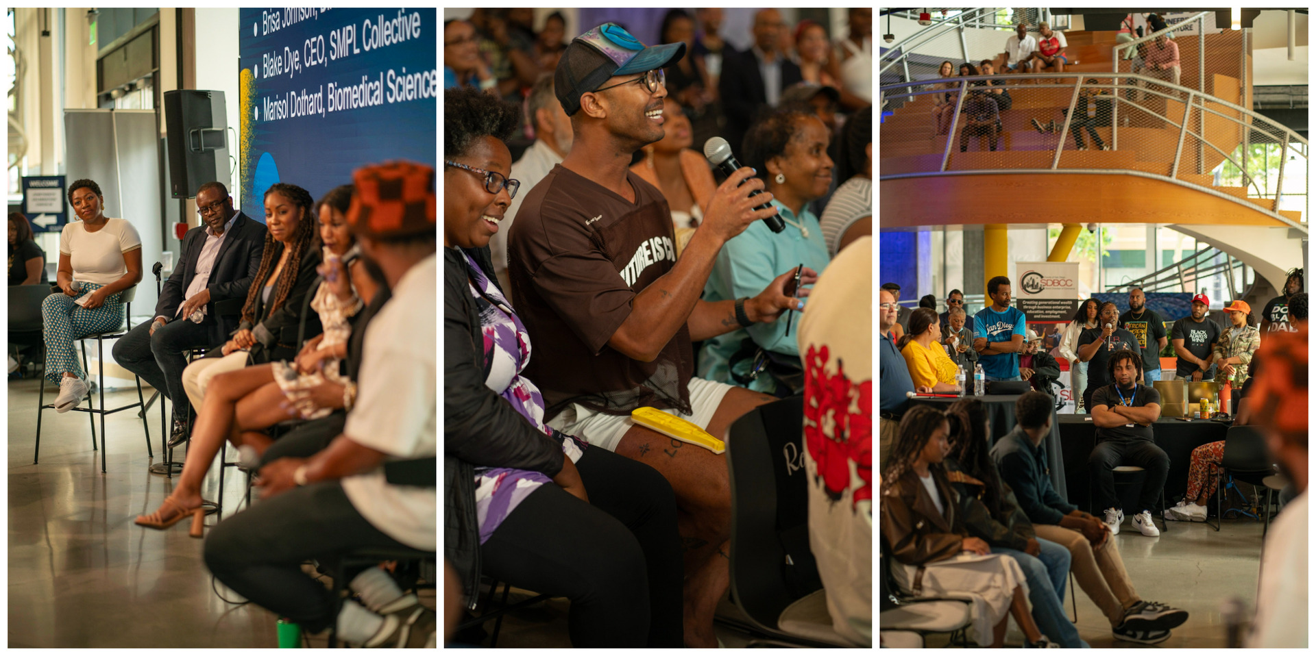 Panel event during the Juneteenth event at UC San Diego Park & Market.