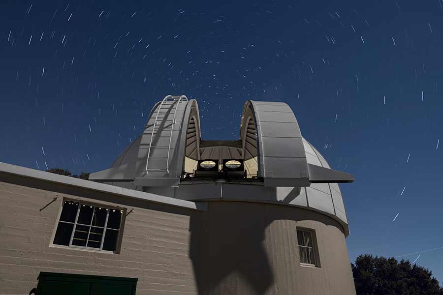 view of space telescope