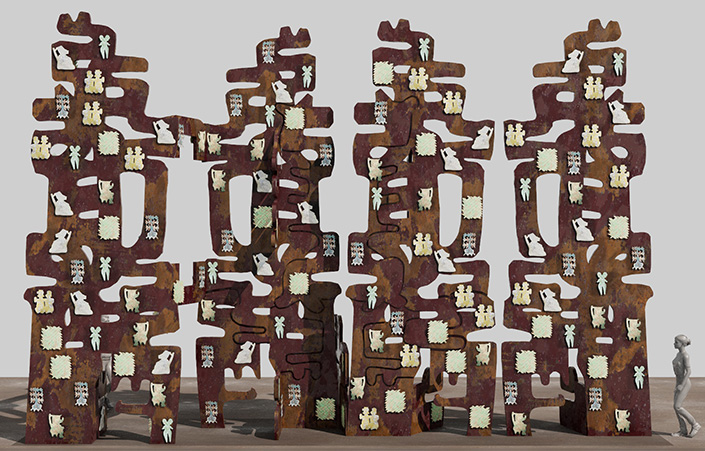 Brown sculpture rendering