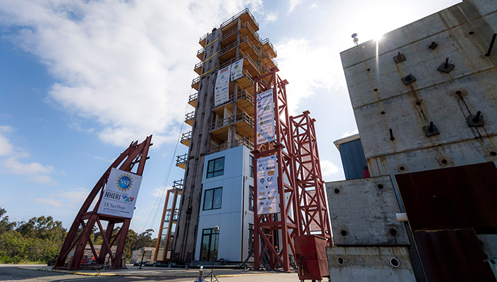 Exterior of earthquake simulator