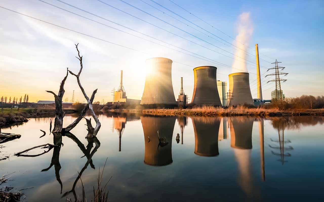 istock photo of smoke stacks