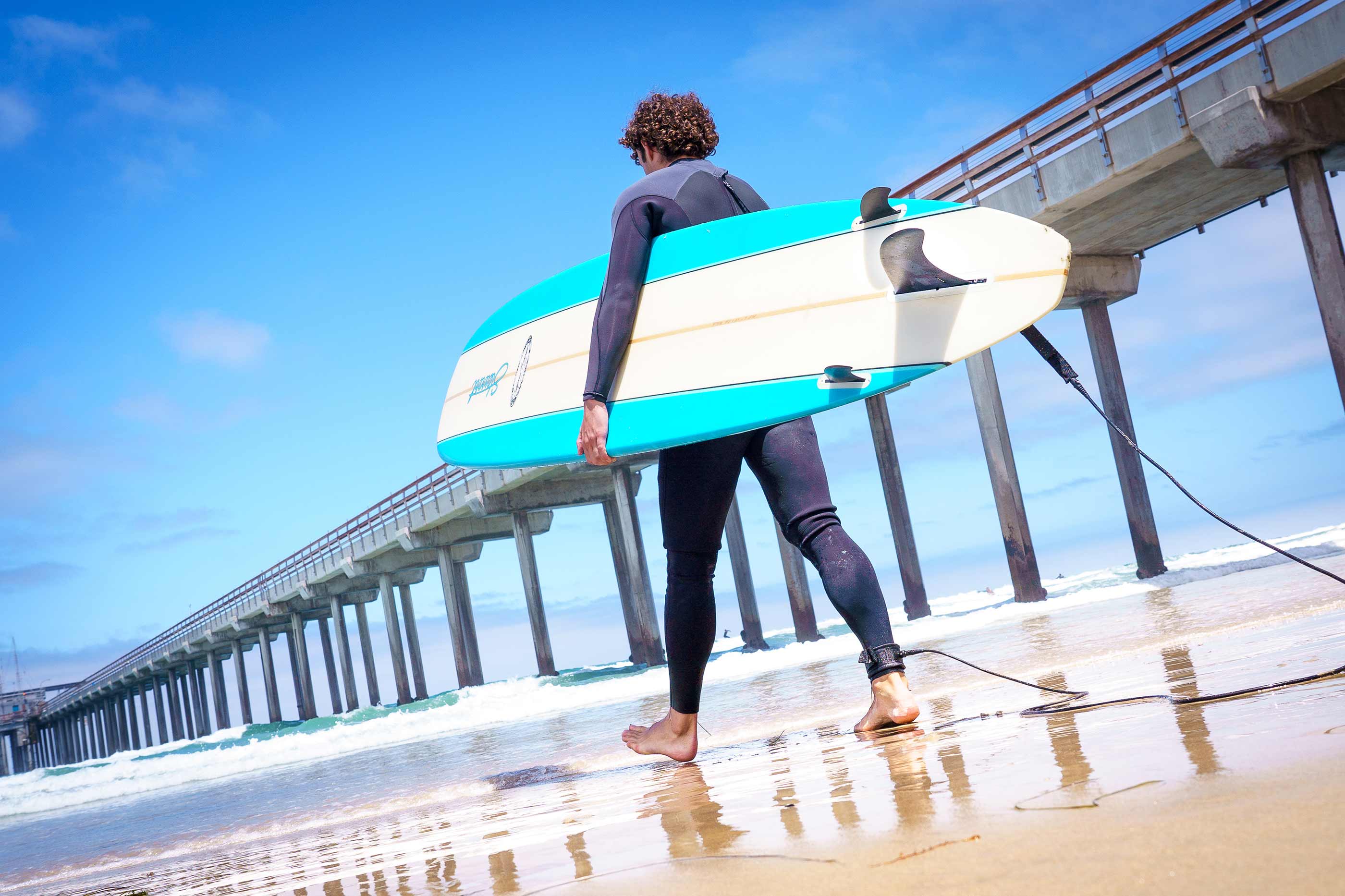 Robert O'Brien heads out to the ocean to test the device.