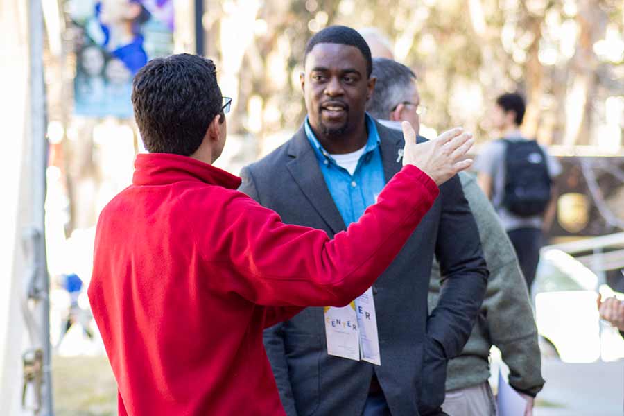 Franklin Garrett at the center's opening event in February.