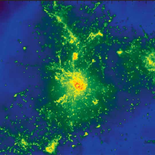 New Simulation Illuminates Origin of the Brightest Galaxies