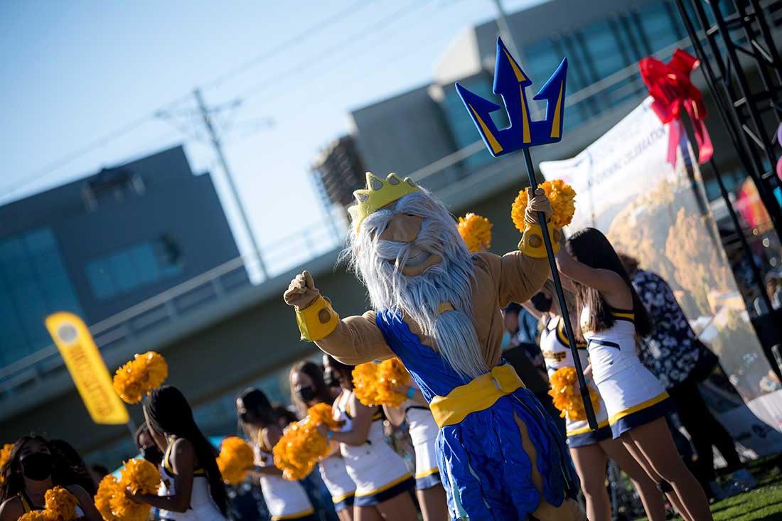 King Triton at the grand opening celebration.