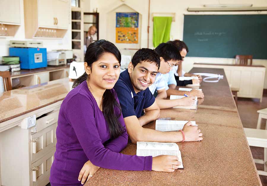 students in classroom.