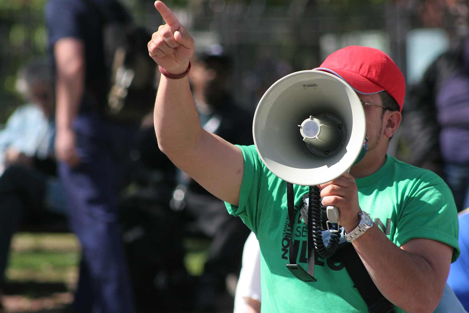 UC San Diego students engaging in free speech