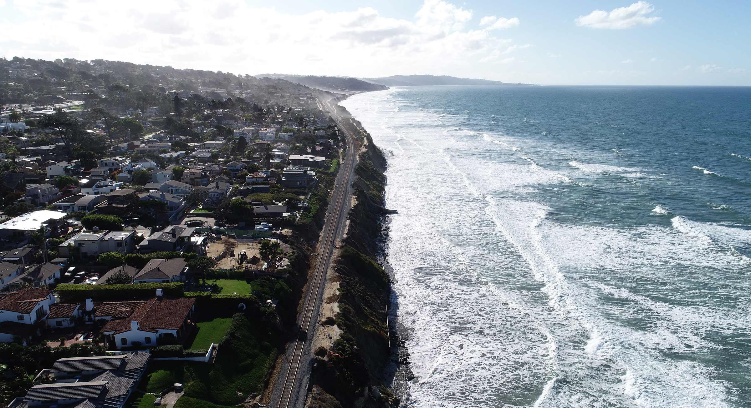 cliff erosion survey in Del Mar.