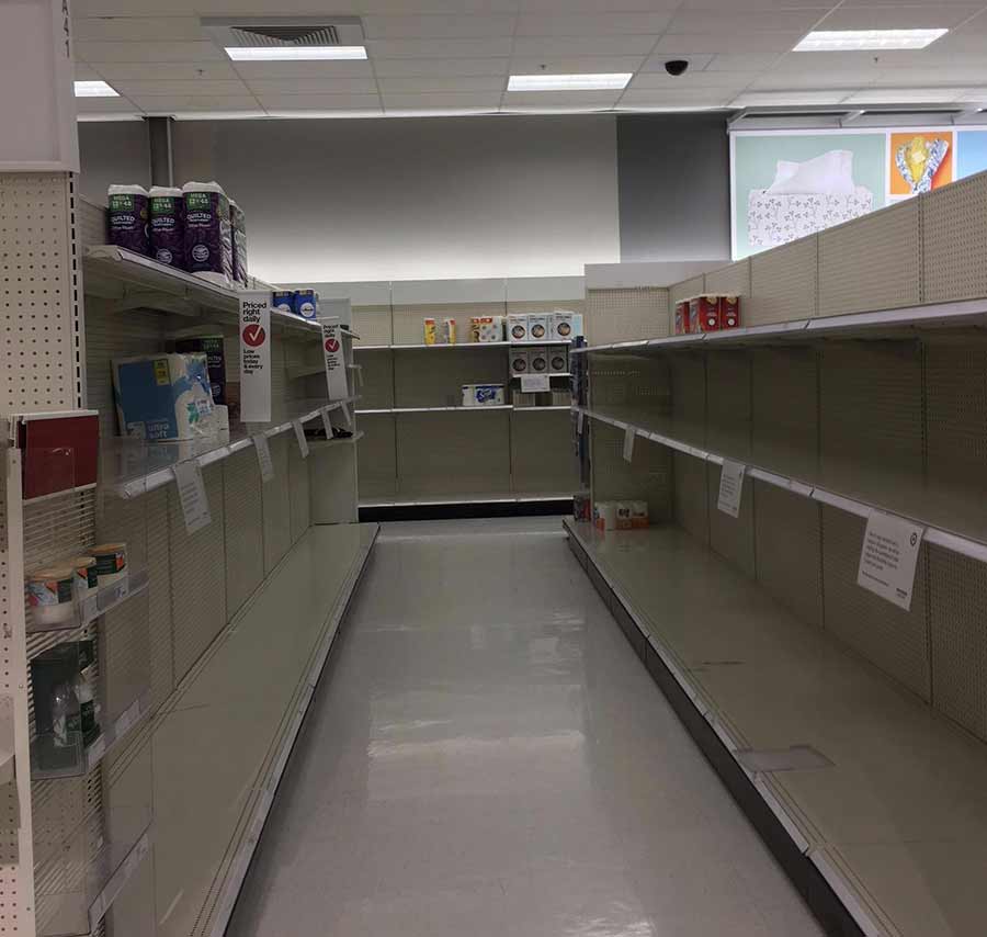 empty shelves accompanies an anonymous diary entry.