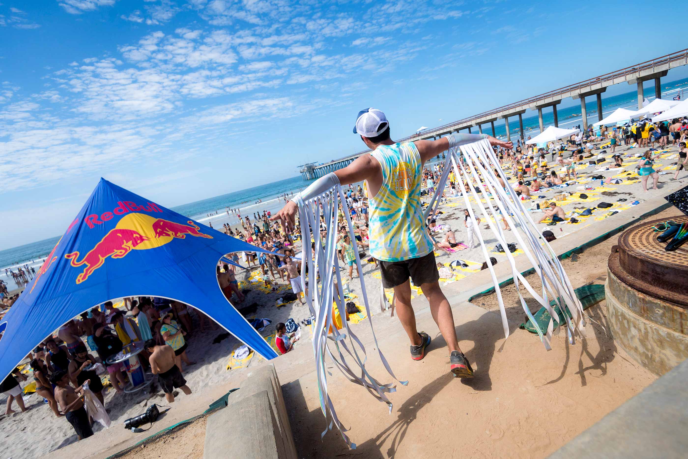 Zumba instructor dances during Meet the Beach.