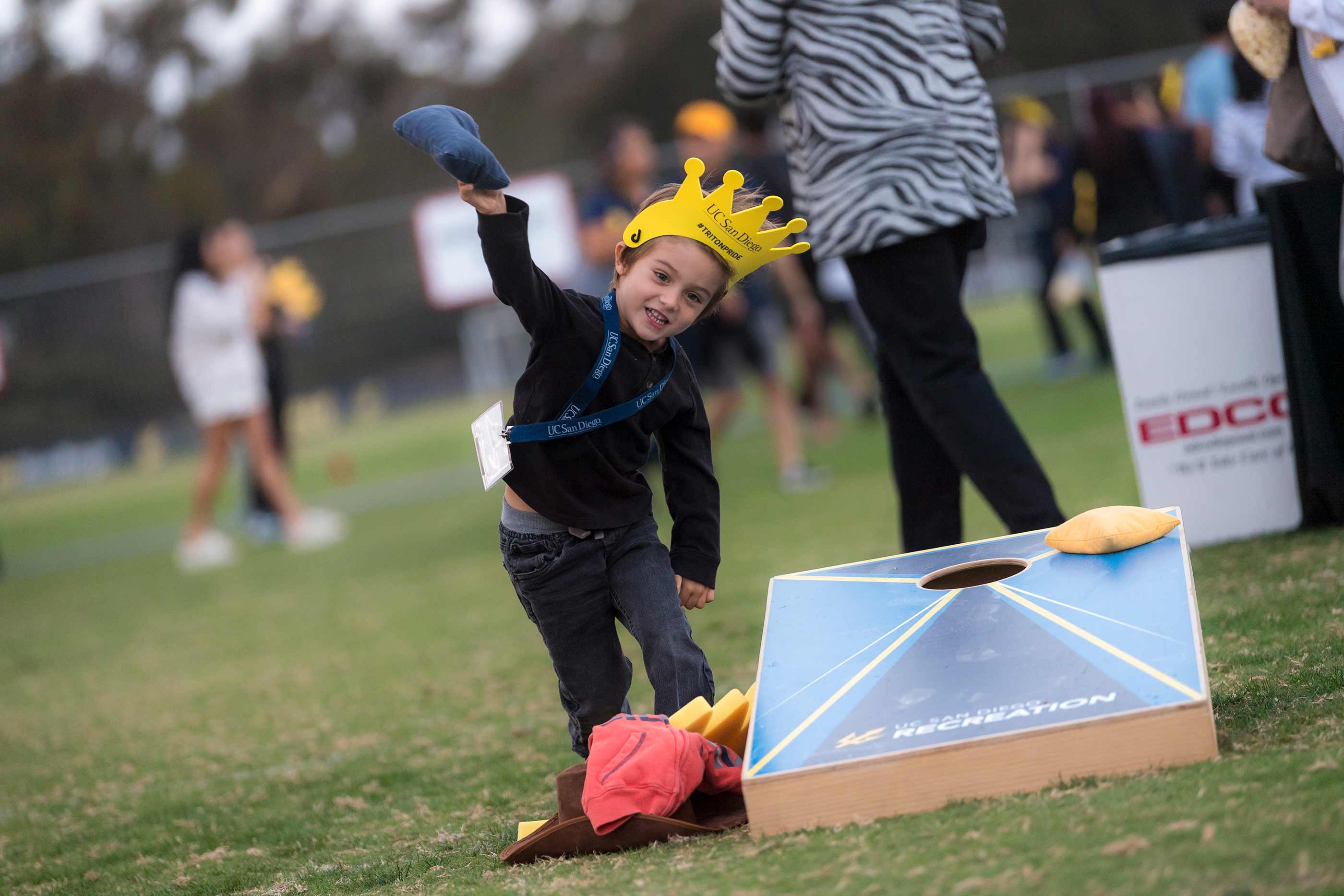Cornhole at Triton Tailgate