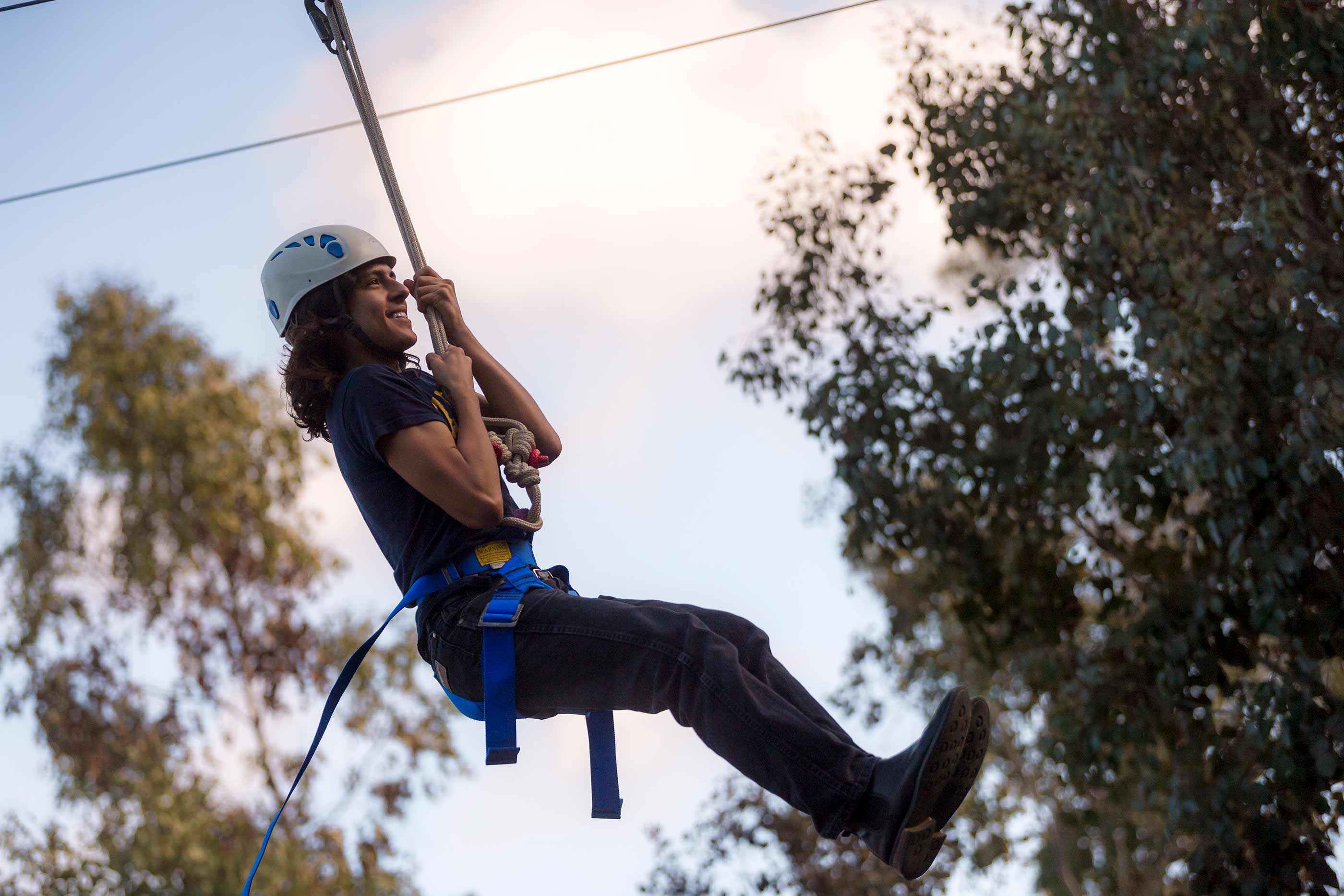Challenge course zipline 