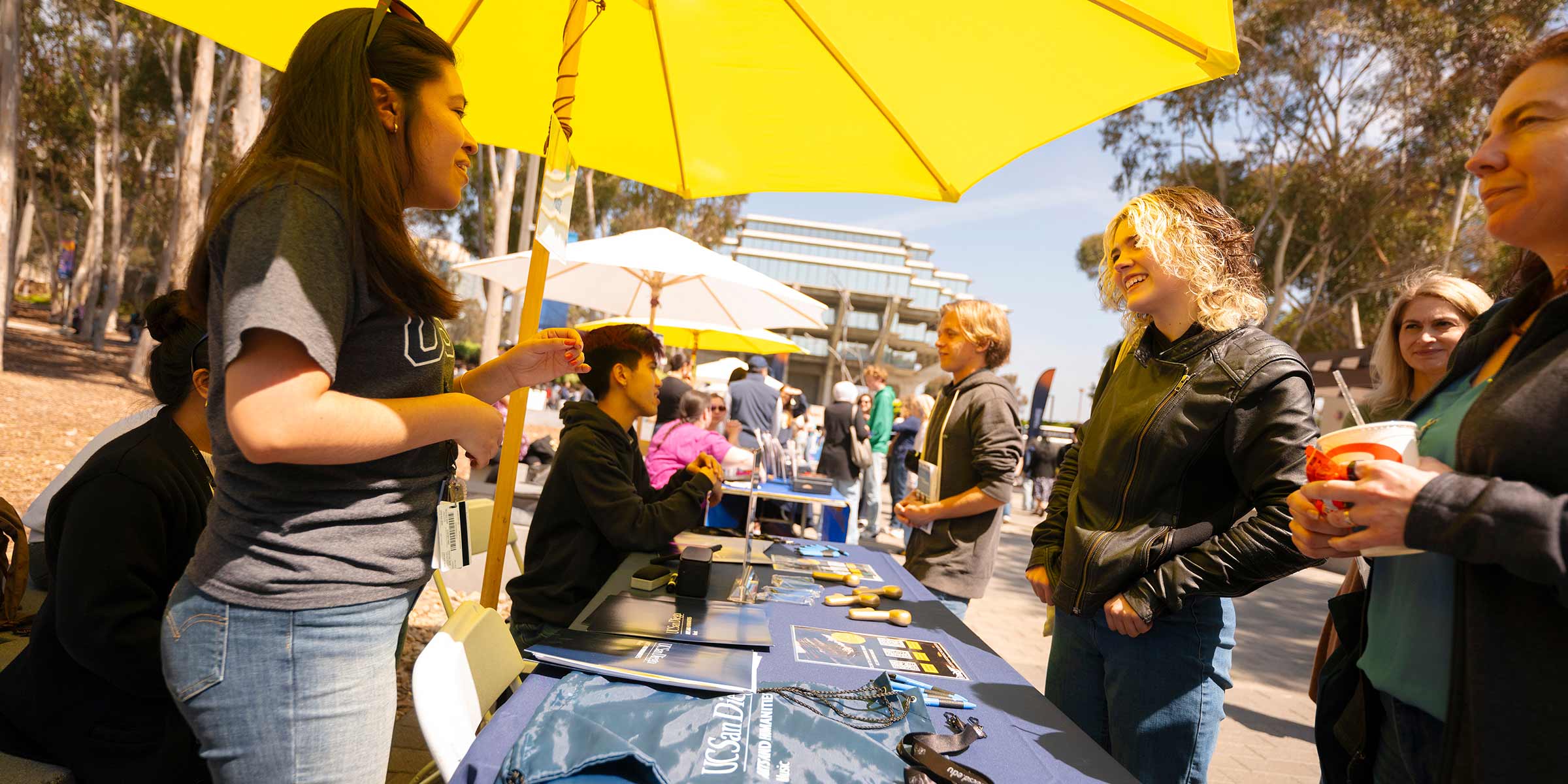 Prospective students learn about the various campus majors