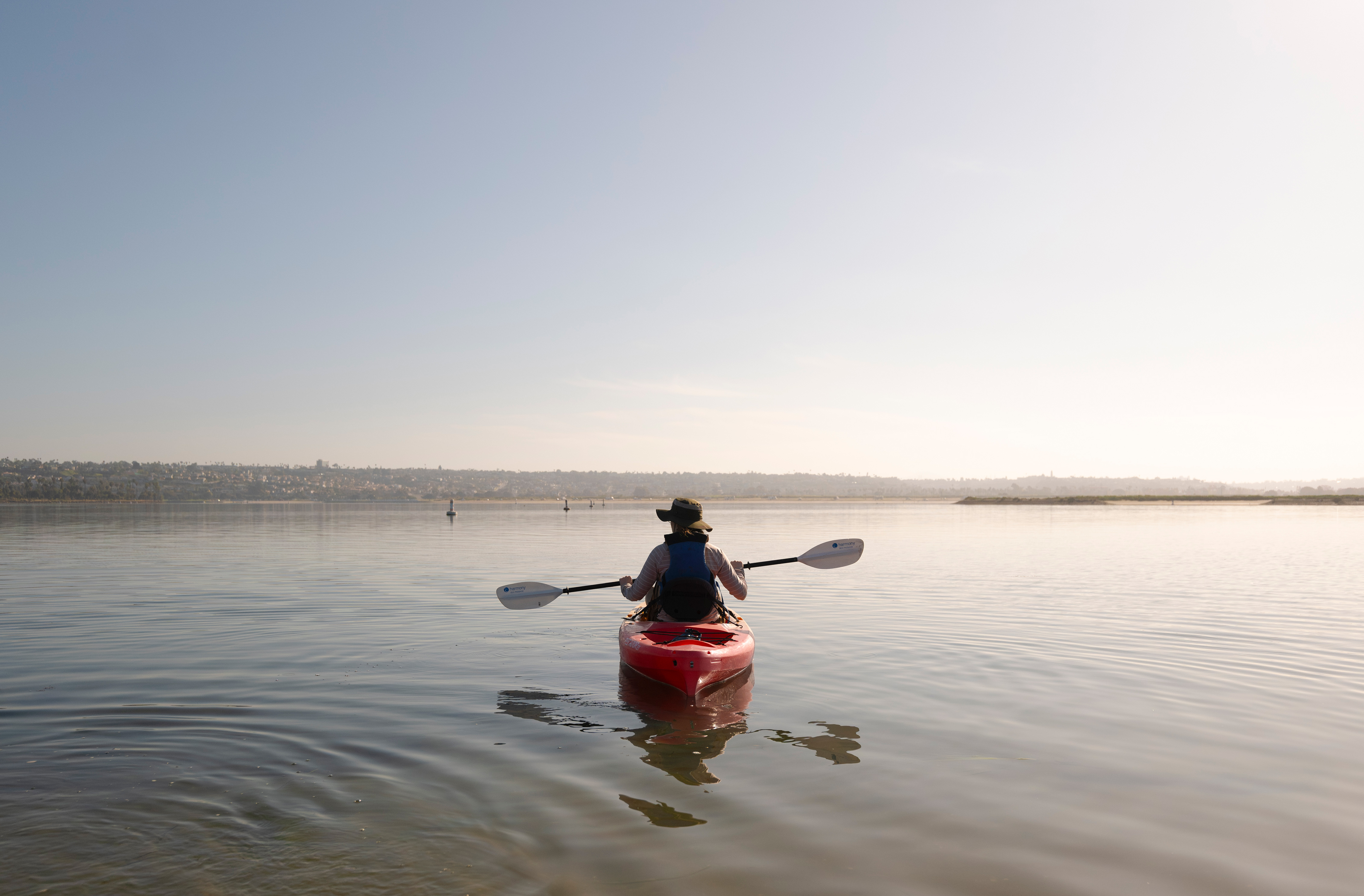 Lone kayaker in the marsh.