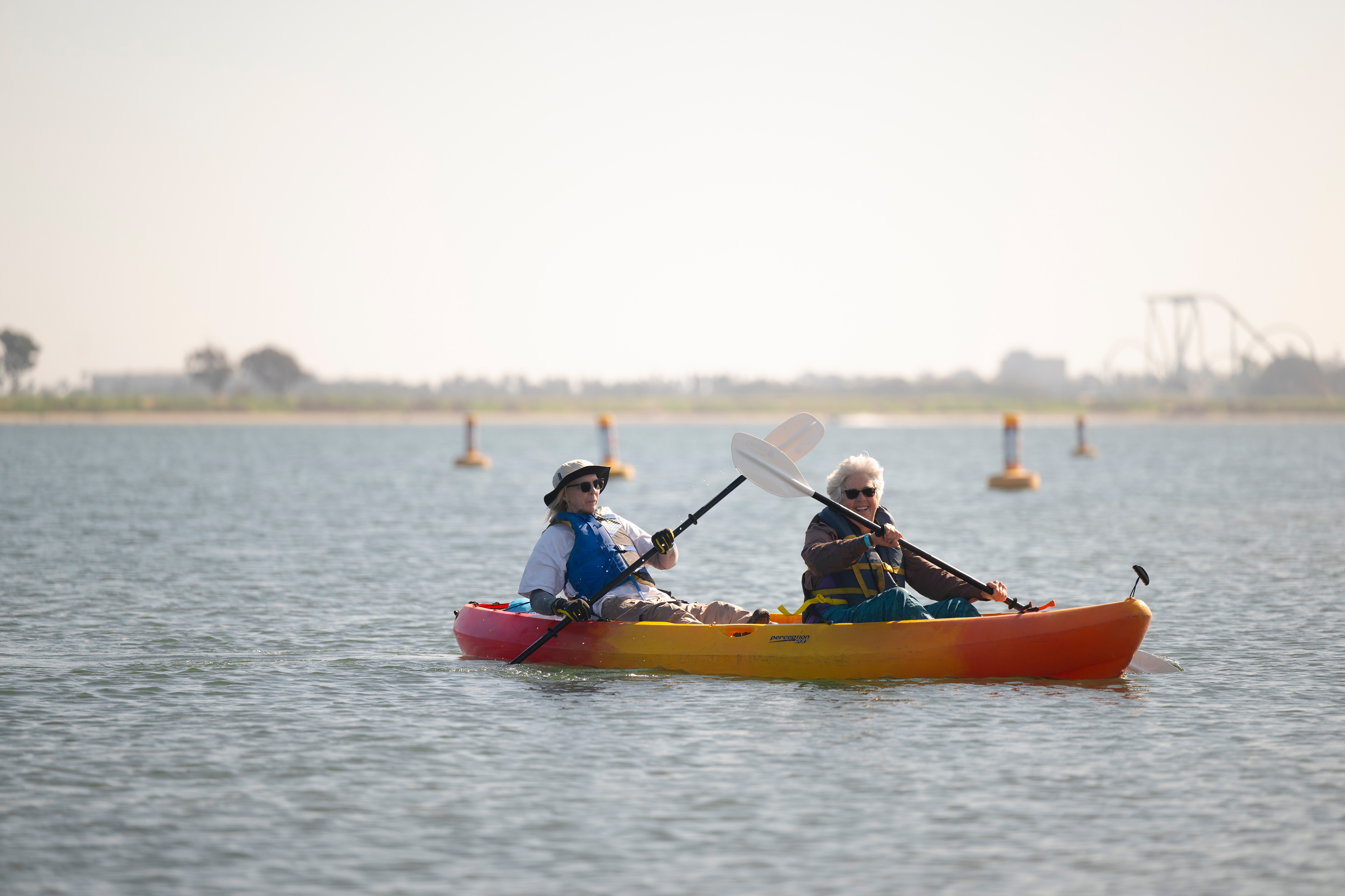 Two people in a kayak
