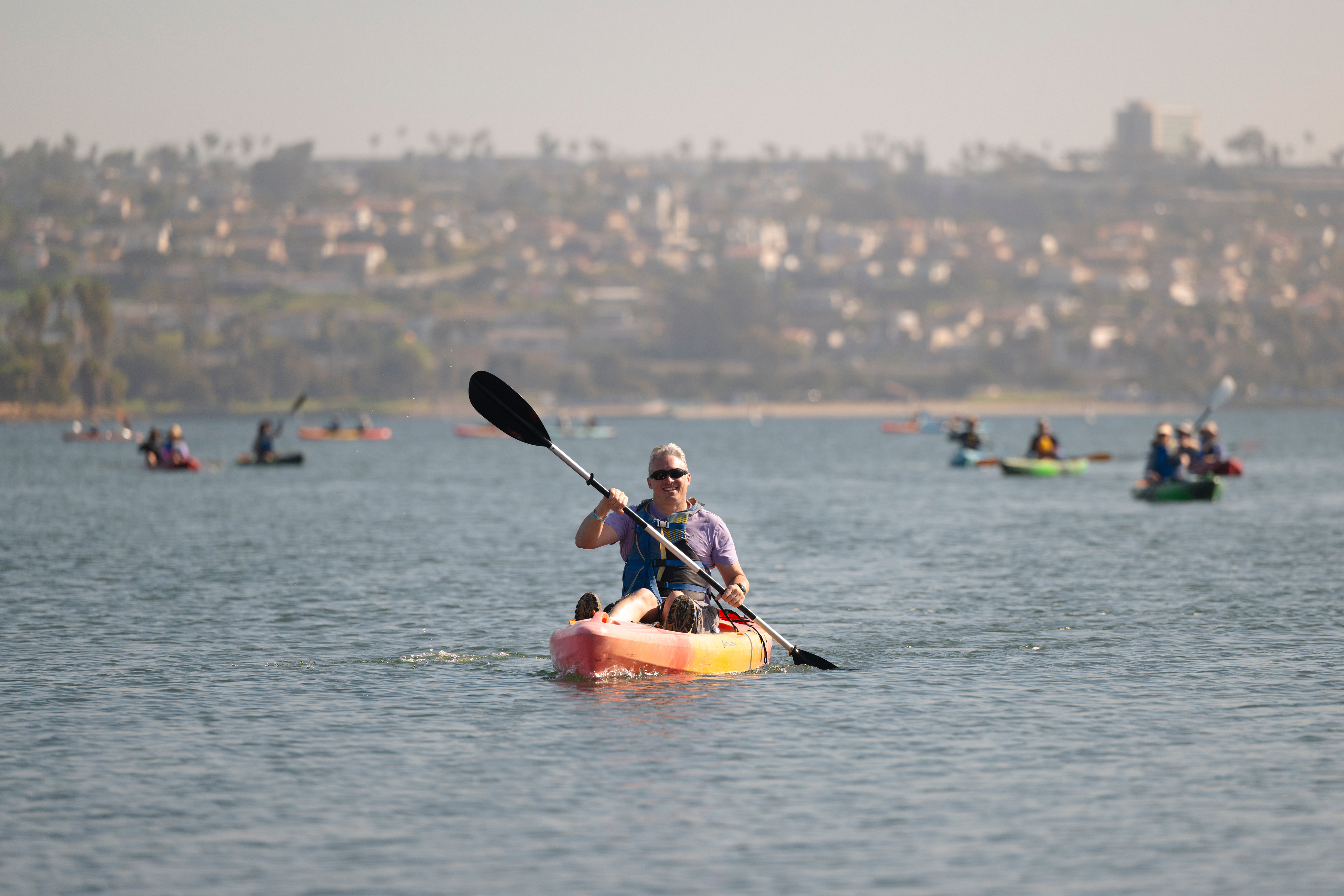 Kayaker in the marsh.