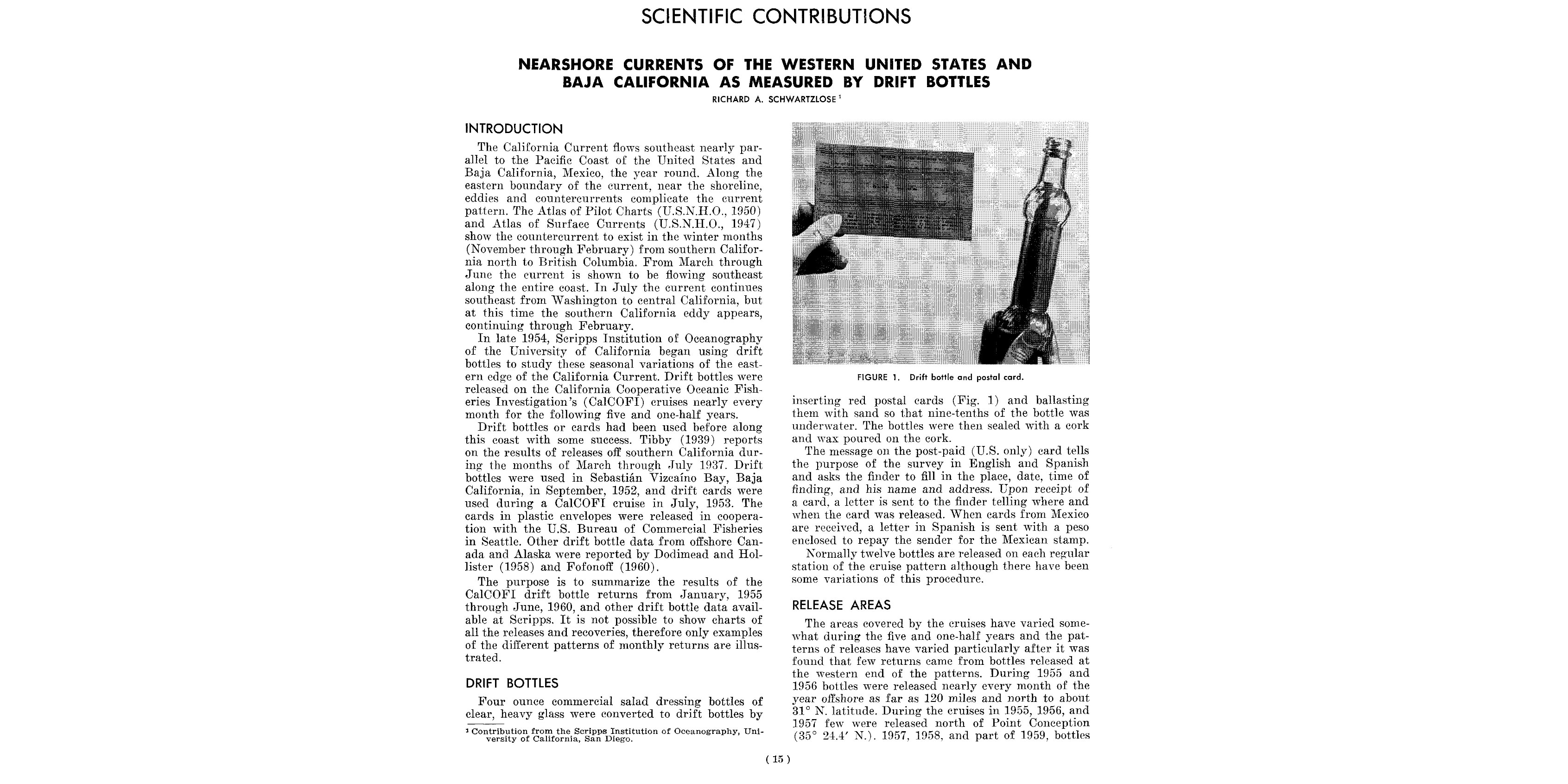 San Diego Union coverage of the epic journey of a record-setting bottle, 1971