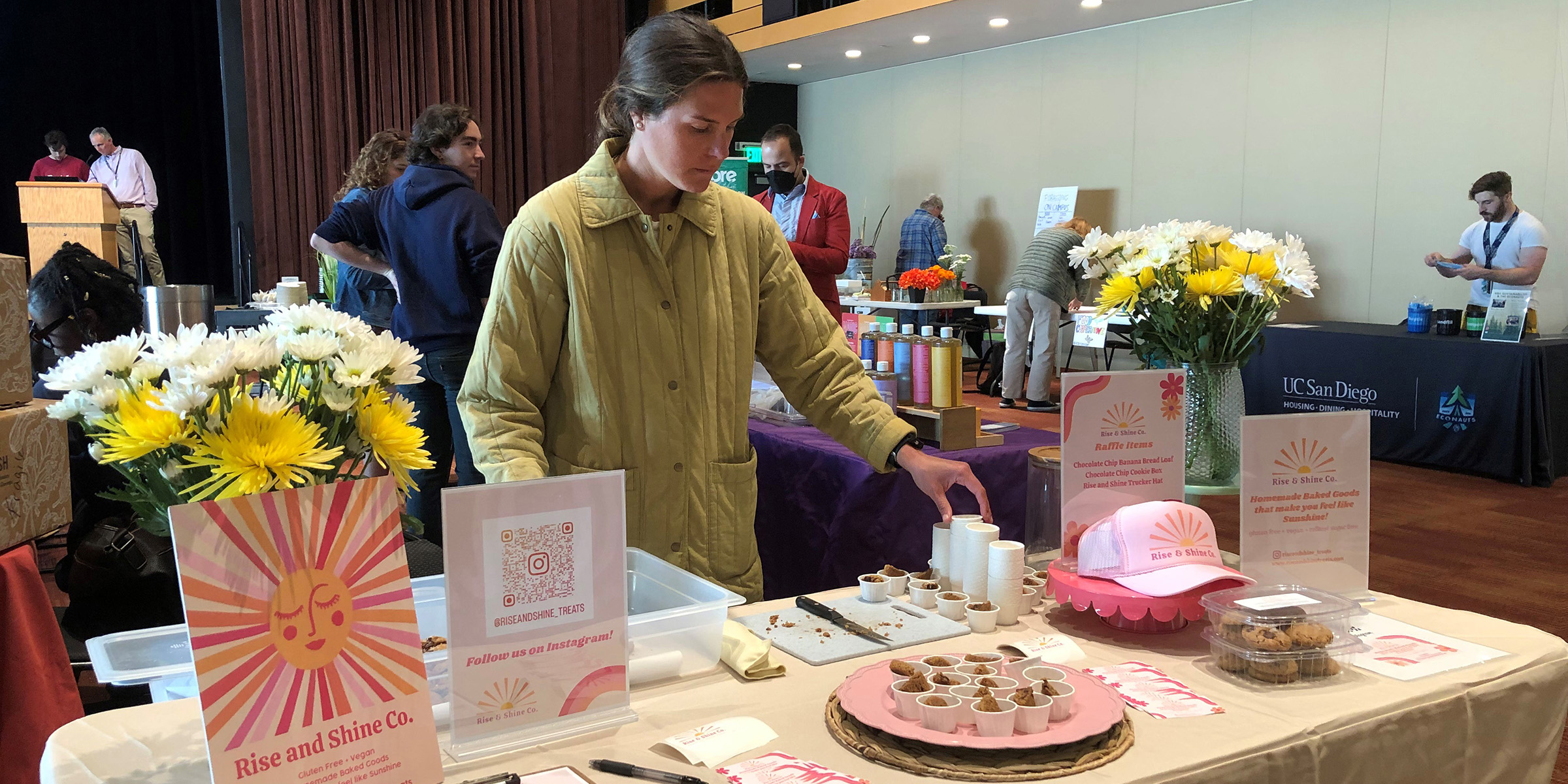 Rise & Shine Co. focuses on homemade baked goods that are gluten free, vegan and refined sugar free. 