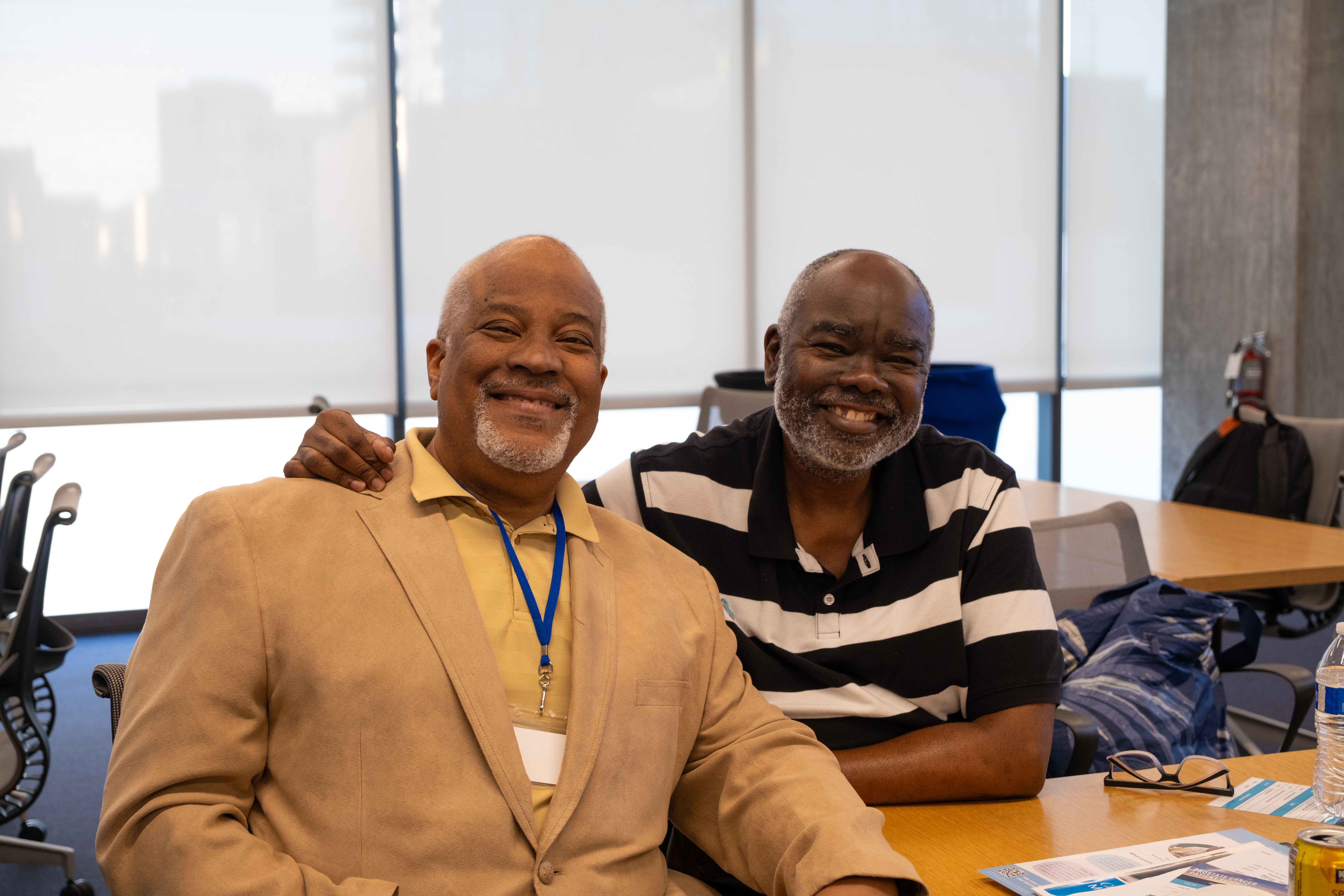 Photo of two patients from the prostate cancer patient summit