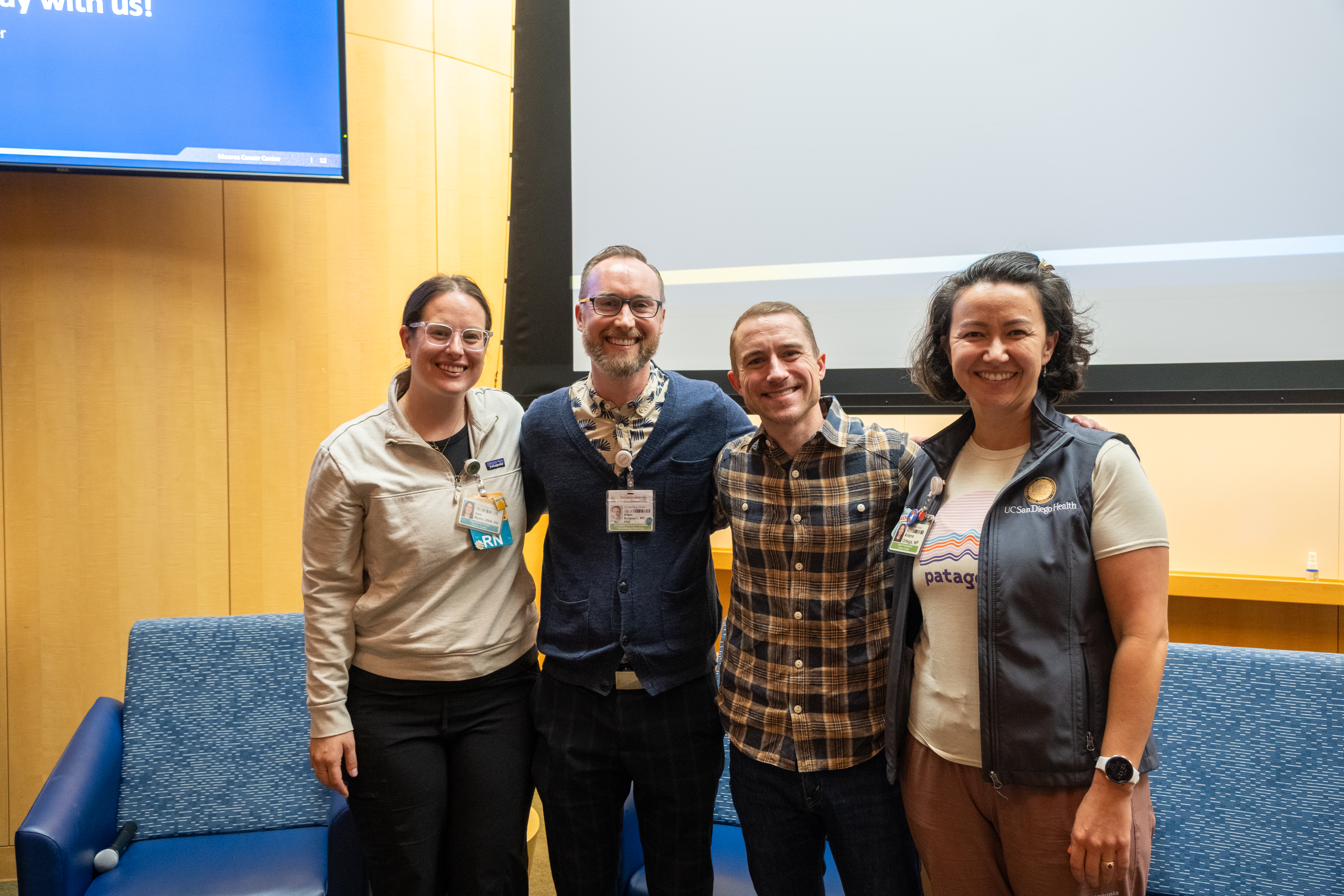 Dr. Brugoyne with patient panelist
