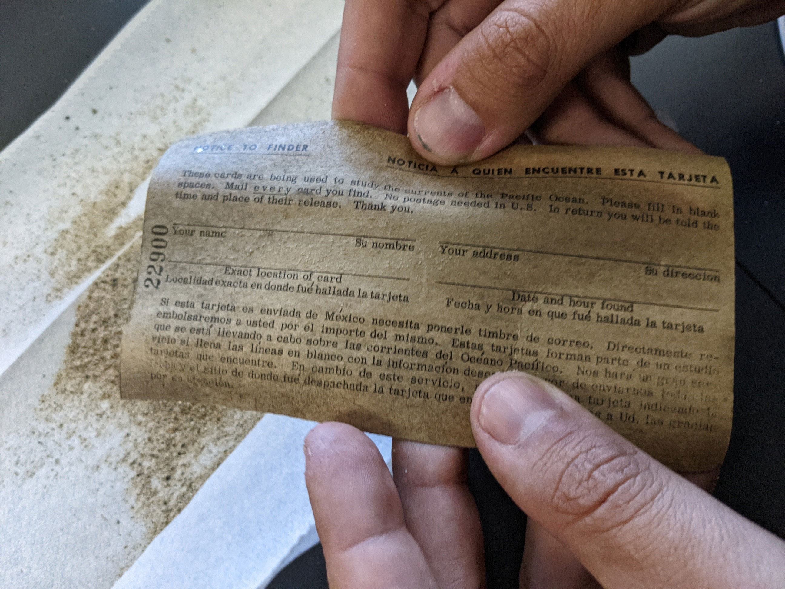 Bottle finder Paul Phelps' own photos of his June find near San Luis Obispo, Calif.