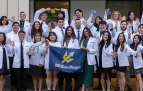 Slideshow: group photo of skagg students in their white coats